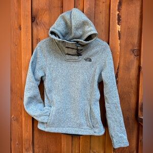 The North Face Heather Blue Fleece Sweater Hoodie Size S